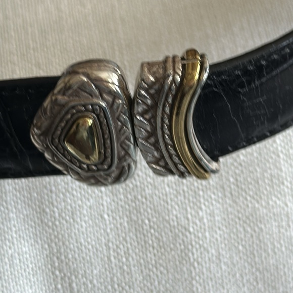 Reversible leather belt small size 29 brown and black Brighton - Picture 5 of 14